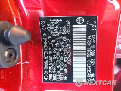 Zdjęcie 12 z 12 samochodu: 2022 TOYOTA COROLLA LE VIN:JTDEPMAE5NJ231173 - miniatura