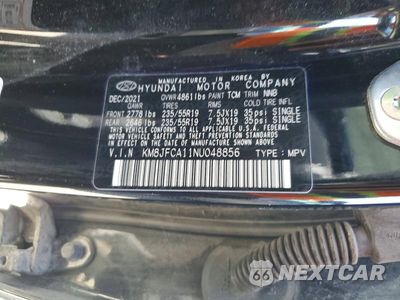 Zdjęcie 13 z 13 samochodu: 2022 HYUNDAI TUCSON SEL CONVENIENCE VIN:KM8JFCA11NU048856 - miniatura