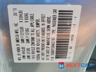 Zdjęcie 12 z 12 samochodu: 2017 ACURA TLX VIN:19UUB1F30HA001787 - miniatura