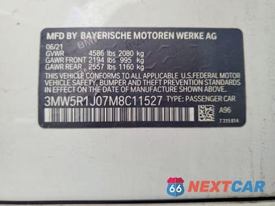 Zdjęcie 12 z 12 samochodu: 2021 BMW 330I VIN:3MW5R1J07M8C11527 - miniatura