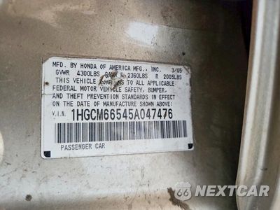 Zdjęcie 13 z 13 samochodu: 2005 HONDA ACCORD EX VIN:1HGCM66545A047476 - miniatura