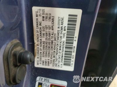 Zdjęcie 13 z 13 samochodu: 2013 HONDA CR-V EXL VIN:2HKRM4H79DH626045 - miniatura