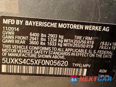Zdjęcie 10 z 14 samochodu: 2015 BMW X5 XDRIVE35D VIN:5UXK54C5XF0N05620 - miniatura