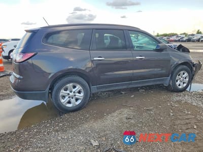 Trzecie zdjęcie samochodu z tyłu: 2013 CHEVROLET TRAVERSE LS VIN:1GNKRFED2DJ215285 - miniatura