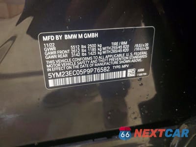 Zdjęcie 13 z 13 samochodu: 2023 BMW X4 M VIN:5YM23EC05P9P76582 - miniatura