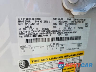 Zdjęcie 13 z 13 samochodu: 2022 FORD EXPEDITION LIMITED VIN:1FMJU1KT9NEA51816 - miniatura