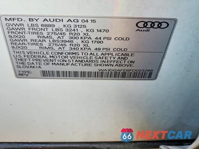 Zdjęcie 13 z 13 samochodu: 2015 AUDI Q7 PRESTIGE VIN:WA1DGAFE6FD023266 - miniatura