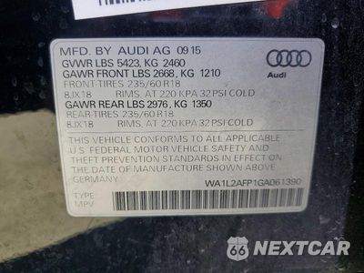 Zdjęcie 13 z 13 samochodu: 2016 AUDI Q5 PREMIUM PLUS VIN:WA1L2AFP1GA061390 - miniatura
