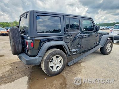 Trzecie zdjęcie samochodu z tyłu: 2018 JEEP WRANGLER UNLIMITED SPORT VIN:1C4HJXDGXJW145593 - miniatura
