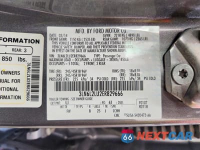 Zdjęcie 12 z 12 samochodu: 2014 LINCOLN MKZ HYBRID VIN:3LN6L2LU2ER829666 - miniatura