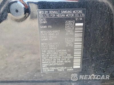 Zdjęcie 13 z 13 samochodu: 2015 NISSAN ROGUE SV VIN:KNMAT2MT2FP525377 - miniatura