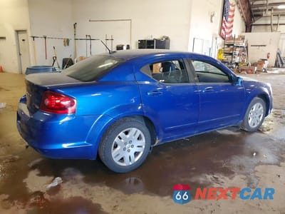 Trzecie zdjęcie samochodu z tyłu: 2012 DODGE AVENGER SE VIN:1C3CDZAG8CN269800 - miniatura