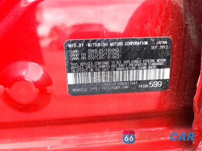 Zdjęcie 12 z 12 samochodu: 2013 MITSUBISHI LANCER ES/ES SPORT VIN:JA32U2FU0DU011547 - miniatura