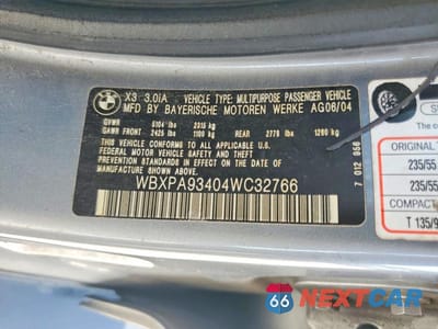 Zdjęcie 14 z 14 samochodu: 2004 BMW X3 3.0I VIN:WBXPA93404WC32766 - miniatura