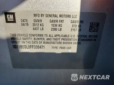 Zdjęcie 12 z 12 samochodu: 2015 CHEVROLET MALIBU LS VIN:1G11B5SL8FF308471 - miniatura