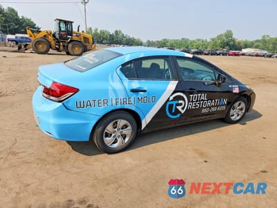 Trzecie zdjęcie samochodu z tyłu: 2013 HONDA CIVIC LX VIN:19XFB2F50DE279904 - miniatura