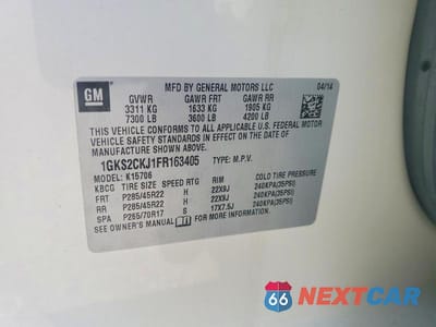 Zdjęcie 13 z 13 samochodu: 2015 GMC YUKON DENALI VIN:1GKS2CKJ1FR163405 - miniatura