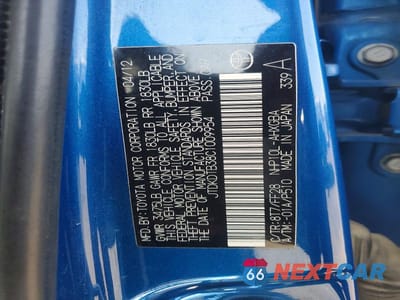 Zdjęcie 12 z 12 samochodu: 2012 TOYOTA PRIUS C THREE VIN:JTDKDTB38C1009954 - miniatura