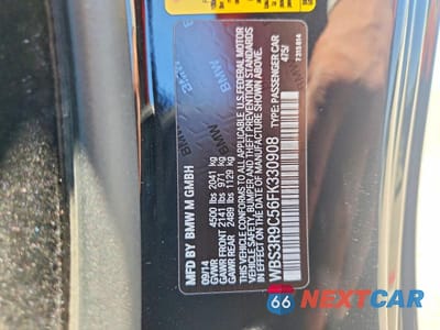 Zdjęcie 12 z 12 samochodu: 2015 BMW M4 VIN:WBS3R9C56FK330908 - miniatura