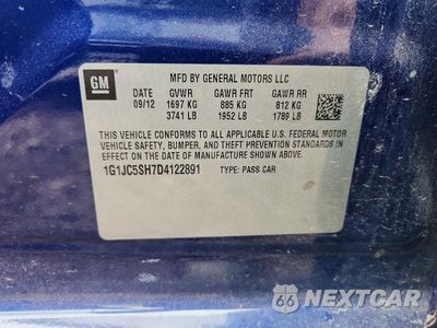 Zdjęcie 12 z 12 samochodu: 2013 CHEVROLET SONIC LT VIN:1G1JC5SH7D4122891 - miniatura