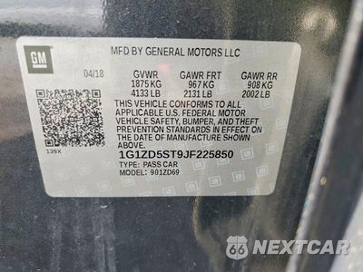Zdjęcie 12 z 12 samochodu: 2018 CHEVROLET MALIBU LT VIN:1G1ZD5ST9JF225850 - miniatura