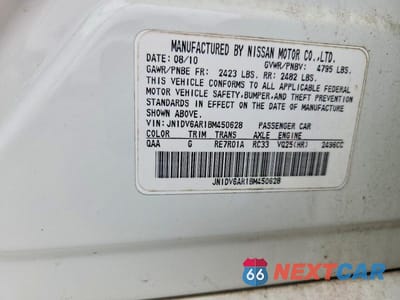 Zdjęcie 12 z 12 samochodu: 2011 INFINITI G25 SEDAN X VIN:JN1DV6AR1BM450628 - miniatura