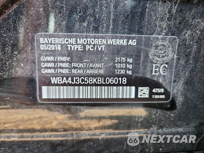 Zdjęcie 12 z 12 samochodu: 2019 BMW 430XI GRAN COUPE VIN:WBA4J3C58KBL06018 - miniatura