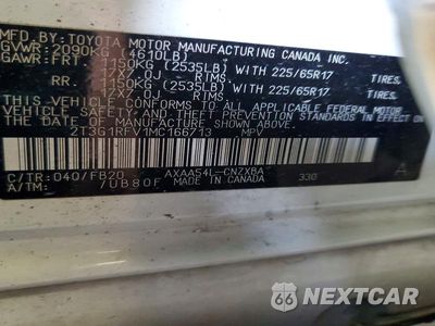 Zdjęcie 14 z 14 samochodu: 2021 TOYOTA RAV4 LE VIN:2T3G1RFV1MC166713 - miniatura