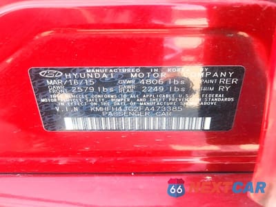 Zdjęcie 12 z 12 samochodu: 2015 HYUNDAI AZERA LIMITED VIN:KMHFH4JG2FA473385 - miniatura
