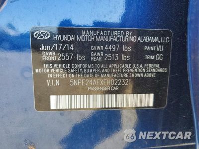 Zdjęcie 12 z 12 samochodu: 2015 HYUNDAI SONATA SE VIN:5NPE24AFXFH022321 - miniatura