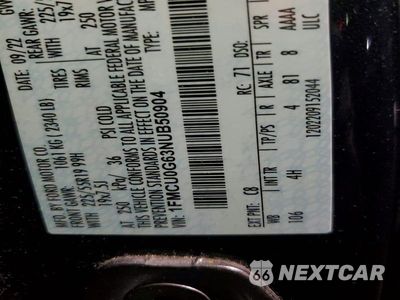 Zdjęcie 14 z 14 samochodu: 2022 FORD ESCAPE SE VIN:1FMCU0G63NUB50904 - miniatura