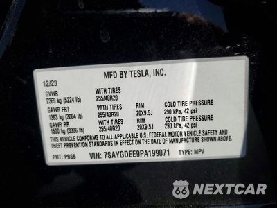 Zdjęcie 13 z 13 samochodu: 2023 TESLA MODEL Y VIN:7SAYGDEE9PA199071 - miniatura