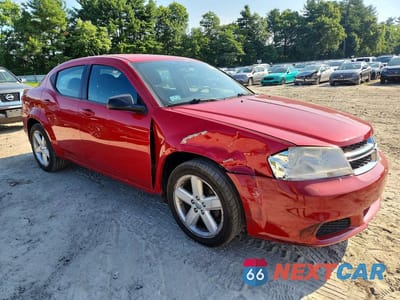 Czwarte zdjęcie samochodu z boku: 2013 DODGE AVENGER SE VIN:1C3CDZAB2DN536399 - miniatura
