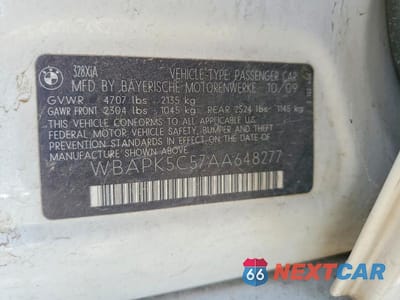 Zdjęcie 12 z 12 samochodu: 2010 BMW 328 XI SULEV VIN:WBAPK5C57AA648277 - miniatura