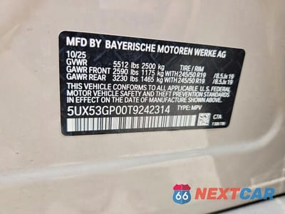 Zdjęcie 12 z 12 samochodu: 2026 BMW X3 30 XDRIVE VIN:5UX53GP00T9242314 - miniatura
