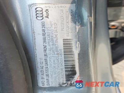 Zdjęcie 12 z 12 samochodu: 2012 AUDI A7 PRESTIGE VIN:WAUSGAFC8CN002241 - miniatura