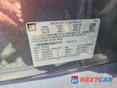 Zdjęcie 13 z 13 samochodu: 2017 CHEVROLET TAHOE K1500 LT VIN:1GNSKBKC3HR273177 - miniatura