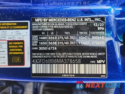 Zdjęcie 14 z 14 samochodu: 2021 MERCEDES-BENZ GLE COUPE AMG 53 4MATIC VIN:4JGFD6BB8MA378658 - miniatura
