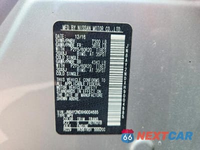 Zdjęcie 14 z 14 samochodu: 2017 NISSAN ARMADA SL VIN:JN8AY2NDXH9004685 - miniatura