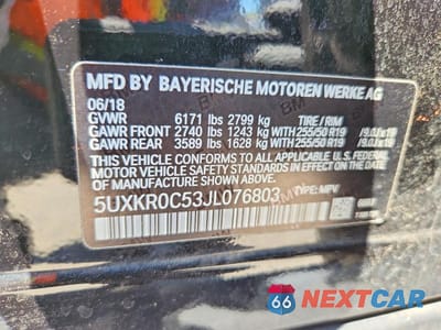 Zdjęcie 14 z 14 samochodu: 2018 BMW X5 XDRIVE35I VIN:5UXKR0C53JL076803 - miniatura