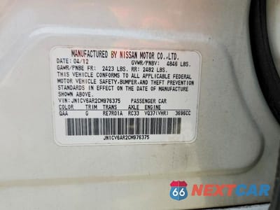 Zdjęcie 12 z 12 samochodu: 2012 INFINITI G37 VIN:JN1CV6AR2CM976375 - miniatura