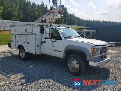 Czwarte zdjęcie samochodu z boku: 1995 GMC SIERRA BUCKET TRUCK VIN:1GDKC34NXSJ527592 - miniatura