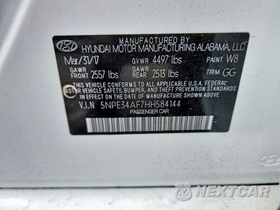Zdjęcie 13 z 13 samochodu: 2017 HYUNDAI SONATA SPORT VIN:5NPE34AF7HH584144 - miniatura