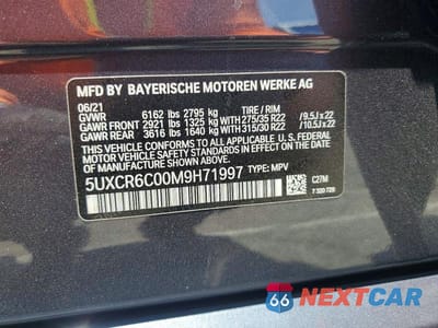 Zdjęcie 14 z 14 samochodu: 2021 BMW X5 XDRIVE40I VIN:5UXCR6C00M9H71997 - miniatura