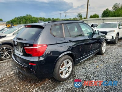 Trzecie zdjęcie samochodu z tyłu: 2014 BMW X3 XDRIVE28I VIN:5UXWX9C54E0D23963 - miniatura