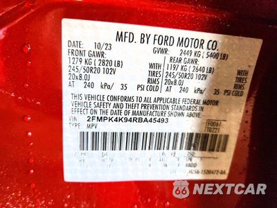 Zdjęcie 14 z 14 samochodu: 2024 FORD EDGE TITANIUM VIN:2FMPK4K94RBA45493 - miniatura