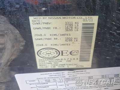 Zdjęcie 13 z 13 samochodu: 2011 NISSAN ARMADA PLATINUM VIN:5N1AA0NE5BN617143 - miniatura