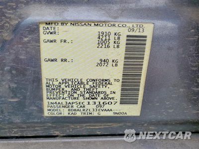 Zdjęcie 13 z 13 samochodu: 2014 NISSAN ALTIMA 2.5 S VIN:1N4AL3AP5EC131607 - miniatura