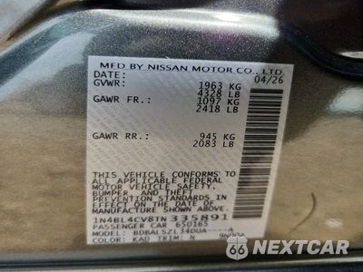 Zdjęcie 13 z 13 samochodu: 2026 NISSAN ALTIMA SR VIN:1N4BL4CV8TN335891 - miniatura