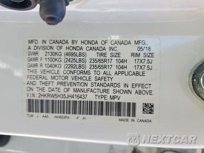 Zdjęcie 13 z 13 samochodu: 2018 HONDA CR-V LX VIN:2HKRW5H35JH416437 - miniatura